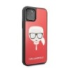Karl Lagerfeld "Glitter Head" Back Cover Σκληρή Θήκη για iPhone 11 Pro Max - Κόκκινο