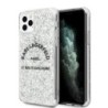 Karl Lagerfeld Glitter Flakes Cover Θήκη Σιλικόνης για iPhone 11 Pro Max - Ασημί