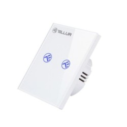 Tellur Χωνευτός Διακόπτης Τοίχου Wi-Fi για Έλεγχο Φωτισμού με 2 Πλήκτρα - Λευκό