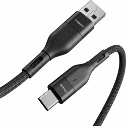 Veger AC03 Braided USB-C σε USB-A (1.2m) - Μαύρο