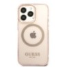 Guess Translucent MagSafe Compatible Back Cover Διάφανη Θήκη προστασίας συμβατή με MagSafe – Apple iPhone 13 Pro (Ροζ)