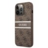 Guess "4G Logo Collection" Printed Stripe Θήκη προστασίας από δερματίνη – iPhone 13 Pro Καφέ
