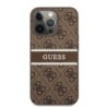 Guess "4G Logo Collection" Printed Stripe Θήκη προστασίας από δερματίνη – iPhone 13 Pro Καφέ