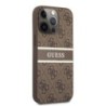 Guess "4G Logo Collection" Printed Stripe Θήκη προστασίας από δερματίνη – iPhone 13 Pro Καφέ