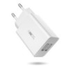 WK WP-U56 Φορτιστής με 2xUSB-A & Καλώδιο USB-A male to USB-C male - Λευκό