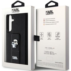 Karl Lagerfeld Gripstand Saffiano Choupette Θήκη Προστασίας για Samsung Galaxy S24 - Μαύρο