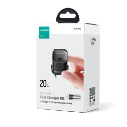 Joyroom Φορτιστής Power Delivery με USB-C & Καλώδιο Lightning 20W - Μαύρο