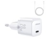 Joyroom Φορτιστής Power Delivery με USB-C & Καλώδιο Lightning 20W - Λευκό