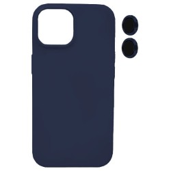 Θήκη Silky And Soft για Apple iPhone 15 Plus (+ Lens Protection) - Σκούρο Μπλε