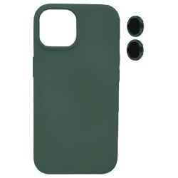 Θήκη Silky And Soft για Apple iPhone 15 (+ Lens Protection) - Σκούρο Πράσινο