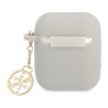 Guess 4G Charm Θήκη προστασίας από σιλικόνη για Apple Airpods (Γκρι)