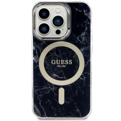 Guess "Marble Collection" Printed Stripe Θήκη προστασίας MagSafe με όψη μαρμάρου για Apple iPhone 14 Pro Max - Marble / Black