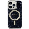 Guess "Marble Collection" Printed Stripe Θήκη προστασίας MagSafe με όψη μαρμάρου για Apple iPhone 14 Pro Max - Marble / Black