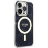 Guess "Marble Collection" Printed Stripe Θήκη προστασίας MagSafe με όψη μαρμάρου για Apple iPhone 14 Pro Max - Marble / Black