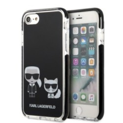 Karl Lagerfeld Ikonik Case “Karl & Choupette” Θήκη προστασίας από σκληρό πλαστικό – iPhone 7/8/SE Μαύρο – KLHCI8TPEKCK