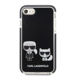 Karl Lagerfeld Ikonik Case “Karl & Choupette” Θήκη προστασίας από σκληρό πλαστικό – iPhone 7/8/SE Μαύρο – KLHCI8TPEKCK