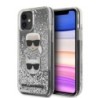 Karl Lagerfeld Liquid Glitter Case 2 Heads Θήκη προστασίας – iPhone 11 Black/Glitter Silver – KLHCN61KCGLSL