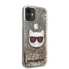 Karl Lagerfeld Liquid Glitter Case Choupette's Heads Θήκη προστασίας – iPhone 11 Black/Glitter Gold