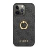 Guess "4G Logo Ring Collection" Hard Case PU Leather Θήκη προστασίας από δερματίνη – iPhone 13 Pro Black