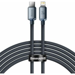Baseus Crystal Shine Braided 20W USB-C σε Lightning (2m) - Μαύρο