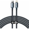 Baseus Crystal Shine Braided 20W USB-C σε Lightning (2m) - Μαύρο