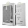 Guess "4G Logo Collection" Crossbody Hard Case Script Metal Logo Θήκη προστασίας από σιλικόνη με λουράκι – iPhone 15 Pro Καφέ –