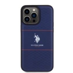 U.S. Polo Assn. HC PU Pattern Stripe – Θήκη προστασίας από σιλικόνη iPhone 15 Pro Max Navy – USHCP15XPTRV