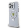 Ferrari Magsafe Ringstand Case – Θήκη προστασίας από σκληρό πλαστικό για iPhone 15 Pro Max Silver – FEHMP15XUSCAS