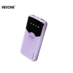 WK WP-43 Powerbank 10000mAh 22.5W με 2xUSB-A & USB-C Power Delivery/Quick Charge - Μωβ μπροστα οψη