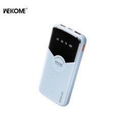 WK WP-43 Powerbank 10000mAh 22.5W με 2xUSB-A & USB-C Power Delivery/Quick Charge - Μπλε μπροστα οψη