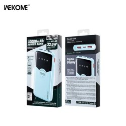 WK WP-43 Powerbank 10000mAh 22.5W με 2xUSB-A & USB-C Power Delivery/Quick Charge - Μπλε συσκευασια