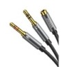 Cable Audio 2x3.5mm M/3.5mm F 0,2m UGREEN AV140 20899 Cable Audio 2x3.5mm M/3.5mm F 0,2m UGREEN AV140 20899