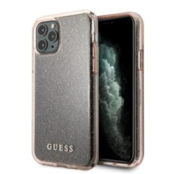 Guess "Glitter Collection" Θήκη προστασίας από σιλικόνη – iPhone 11 Pro Clear/Glitter Pink