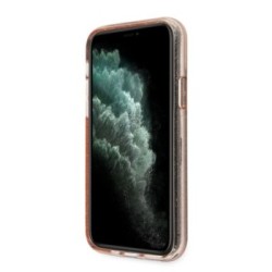 Guess "Glitter Collection" Θήκη προστασίας από σιλικόνη – iPhone 11 Pro Clear/Glitter Pink