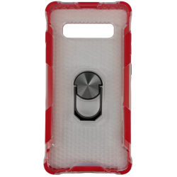 Θήκη Honeycomb Armor με Ring Holder για Samsung Galaxy S10 Plus - Κόκκινο
