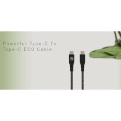 Καλώδιο φόρτισης και δεδομένων Tellur Green Data Cable Type-C σε Type-C – 1 μέτρο σε μαύρο χρώμα