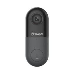 Tellur Video DoorBell WiFi Ασύρματο Κουδούνι Πόρτας με Κάμερα & Wi-Fi σε μαύρο/γκρι χρώμα FullHD TLL331251