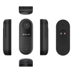 Tellur Video DoorBell WiFi Ασύρματο Κουδούνι Πόρτας με Κάμερα & Wi-Fi σε μαύρο/γκρι χρώμα FullHD TLL331251