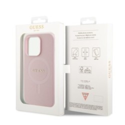Guess Saffiano Hard Case Θήκη προστασίας από δερματίνη – iPhone 13 Pro Ροζ – GUHMP13LPSAHMCP
