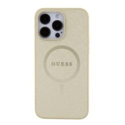 Guess Saffiano Hard Case Θήκη προστασίας από δερματίνη – iPhone 15 Pro Max Μπεζ – GUHMP15XPSAHMCB