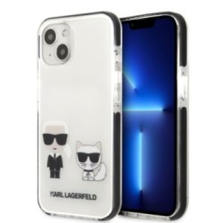 Karl Lagerfeld “ Karl + Choupette” Hard Case Θήκη προστασίας από σιλικόνη – iPhone 13 Mini Λευκό – KLHCP13STPEKCW