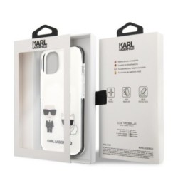Karl Lagerfeld “ Karl + Choupette” Hard Case Θήκη προστασίας από σιλικόνη – iPhone 13 Mini Λευκό – KLHCP13STPEKCW