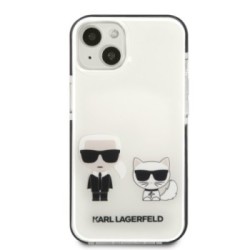Karl Lagerfeld “ Karl + Choupette” Hard Case Θήκη προστασίας από σιλικόνη – iPhone 13 Mini Λευκό – KLHCP13STPEKCW