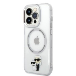 Karl Lagerfeld Magsafe Ringstand Case IML NFT Karl+Choupette Θήκη προστασίας από σκληρό πλαστικό για iPhone 14 Pro Max Clear – K