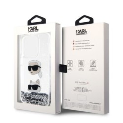 Karl Lagerfeld Karl + Choupette Liquid Glitter Case Θήκη προστασίας από σιλικόνη – iPhone 14 Pro Max Black – KLHCP14XLDHKCNS