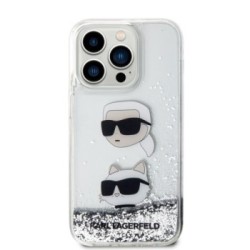 Karl Lagerfeld Karl + Choupette Liquid Glitter Case Θήκη προστασίας από σιλικόνη – iPhone 14 Pro Max Black – KLHCP14XLDHKCNS