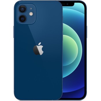 Μεταχειρισμένο Apple iPhone 12 64GB - Blue μπροστινή και πίσω όψη