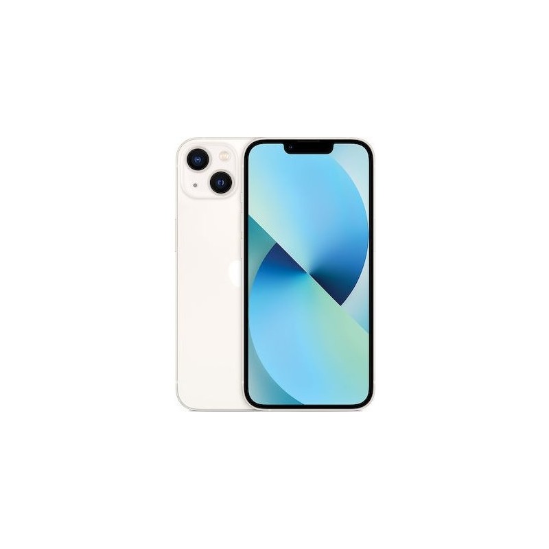 Μεταχειρισμένο Apple iPhone 13 128GB - Starlight μπροστινή και πίσω όψη Μεταχειρισμένο Apple iPhone 13 128GB - Starlight μπροστινή και πίσω όψη