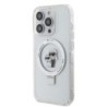 Karl Lagerfeld Magsafe Ringstand Case "Karl & Choupette's Head" Θήκη προστασίας από σκληρό πλαστικό για iPhone 15 Pro Max White