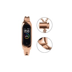 Hurtel Bracelet Λουράκι Μεταλλικό (Xiaomi Mi Band 6 / 5 / 4 / 3 ) - Ροζ Χρυσό